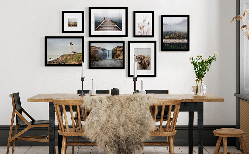 Mockup frame in Scandinavian living room interior background, wall mockup, 3d render